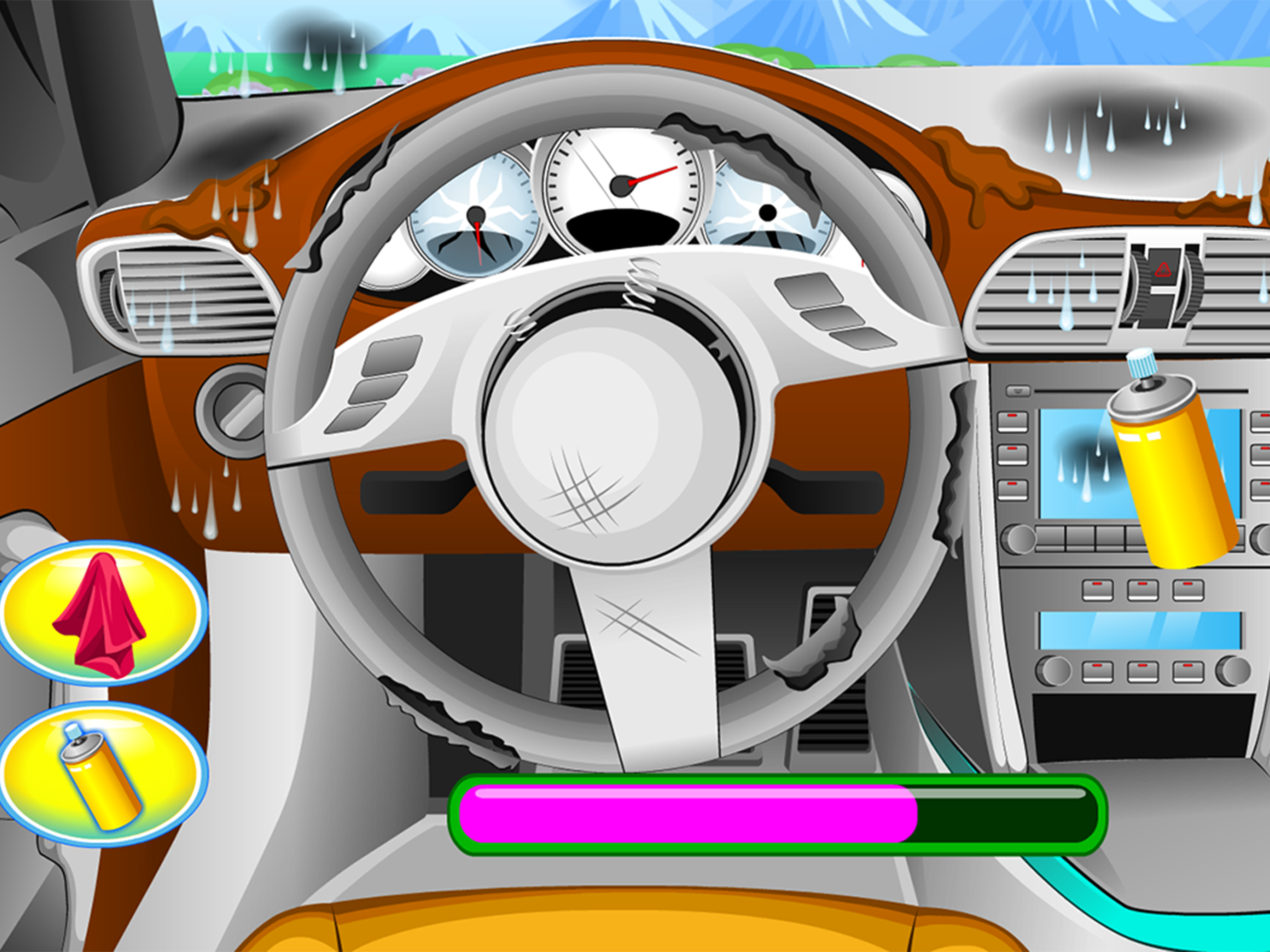 Sports car wash - car care
