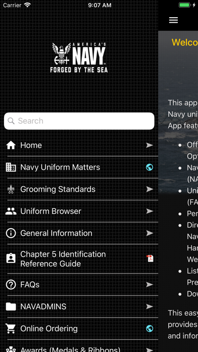 Screenshot #1 pour MyNavy UNIFORMS