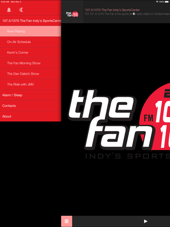 107.5/1070 iPad screenshot 2 - Music app