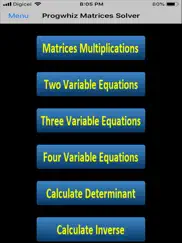 progwhiz matrices solver iPad Captures Décran 1