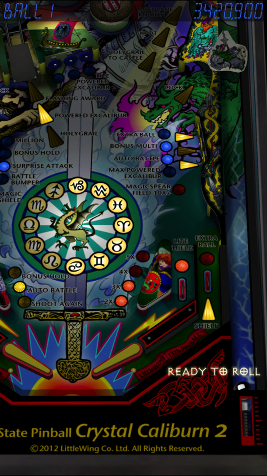 #1. Pinball Crystal Caliburn II (iOS) 由: LittleWing