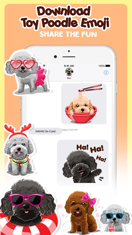 Toy Poodle Dog Emojis Stickers screenshot-4