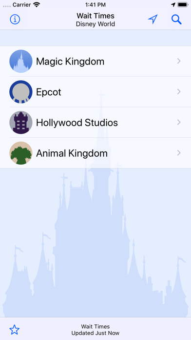 Wait Times for Disney World screenshot