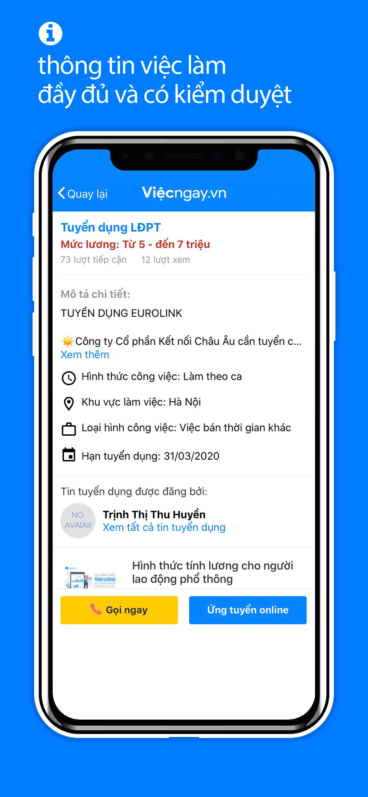 Viecngay - Việc làm phổ thông screenshot 4