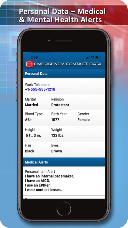 Emergency Contact Data