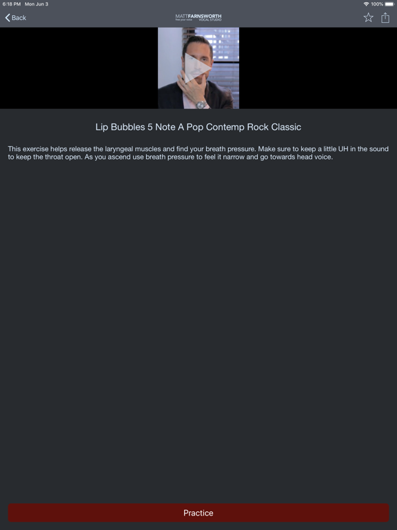 Matt Farnsworth Vocal Studio iPad screenshot 5 - Music app