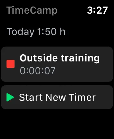 Screenshot #1 pour TimeCamp for Watch