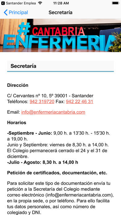 Enfermería Cantabria Screenshot