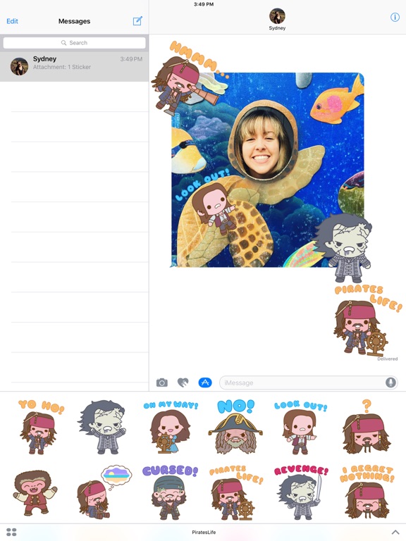 Pirates of the Caribbean iPad screenshot 4 - Stickers app