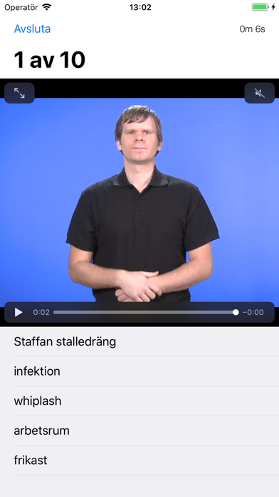 Svenskt teckenspråkslexikon Screenshot
