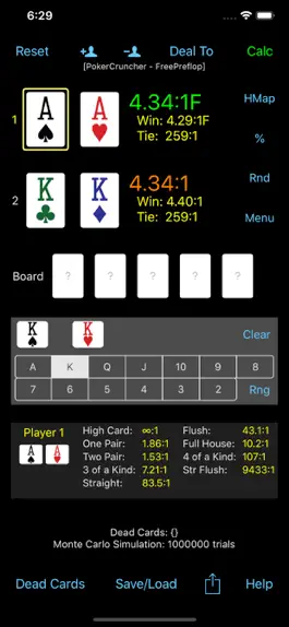 Game screenshot PokerCruncher - Preflop - Odds hack