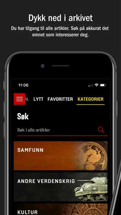 HISTORIE iPhone-skjermbilde 5