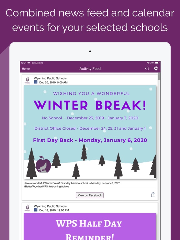 Wyoming PS iPad screenshot 3 - Education app