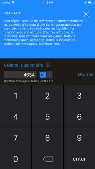 Capture d'écran de Altimètre+ sur iPhone 2