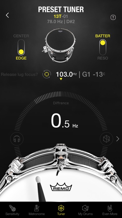 Screenshot #1 pour Drumtune PRO | Drum Tuner