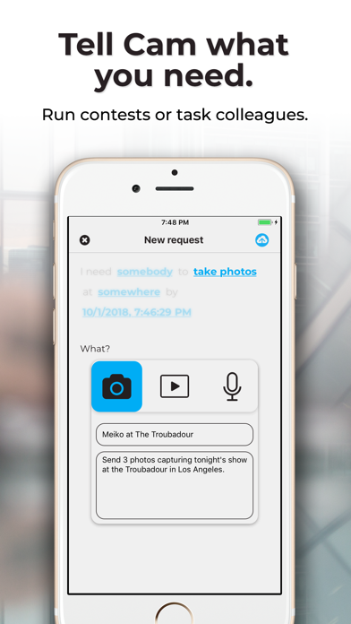 Cam: Request Photos & Videos Screenshot 1 - AppWisp.com