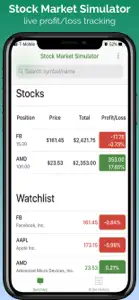 Stock Market Simulator screenshot #2 for iPhone