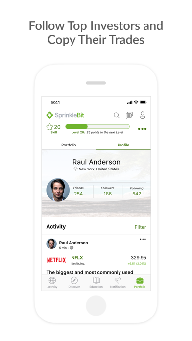 SprinkleBit - Social Investing Screenshot