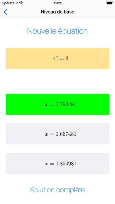 Screenshot #3 pour Equations exponentielles