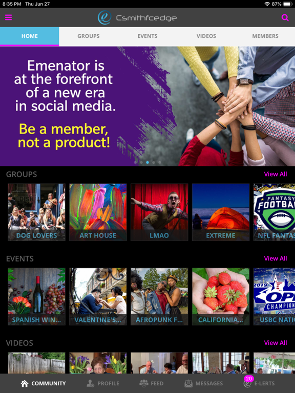 Emenator iPad screenshot 4 - Social Networking app