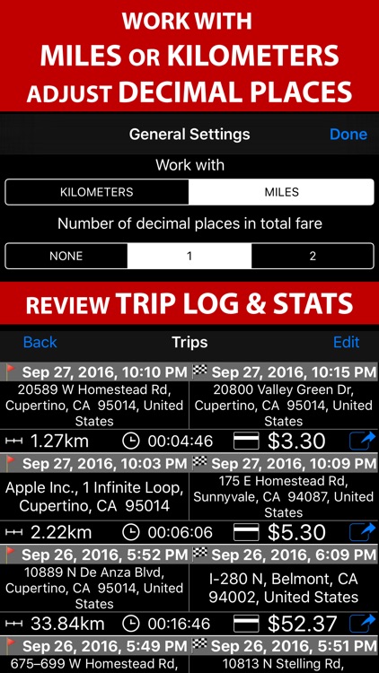 Taximeter. GPS taxi cab meter.