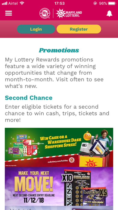 MD Lottery-My Lottery Rewards Screenshot