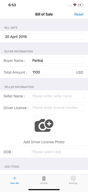 Flipr Bill Of Sale(圖1)-速報App