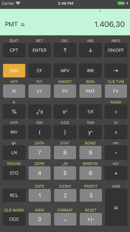 #1. BA II Plus Calculator (iOS) 来自: 国栋 焦