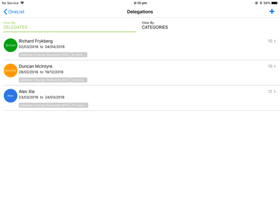 OneList iPad screenshot 5 - Business app