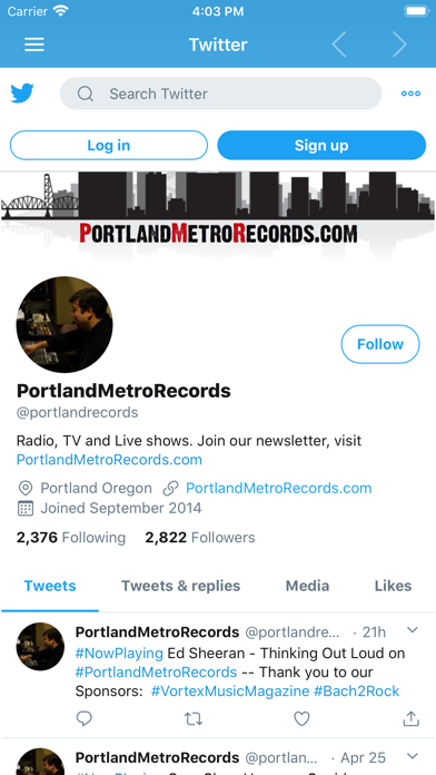 Portland Metro Records Screenshot