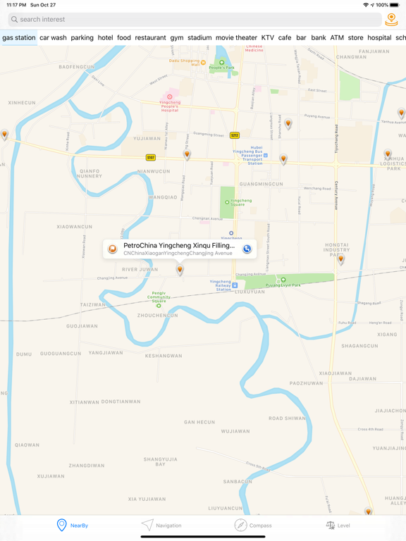 NearbyNaviga-map compass iPad screenshot