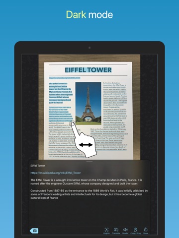 Prizmo Go › Text scanner (OCR) iPad screenshot