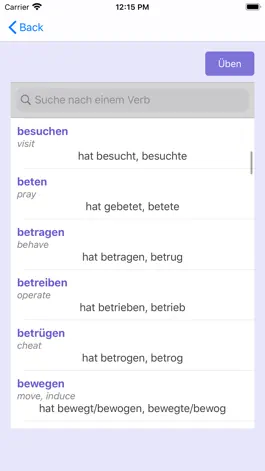 Game screenshot German Verbs Past Prepositions apk