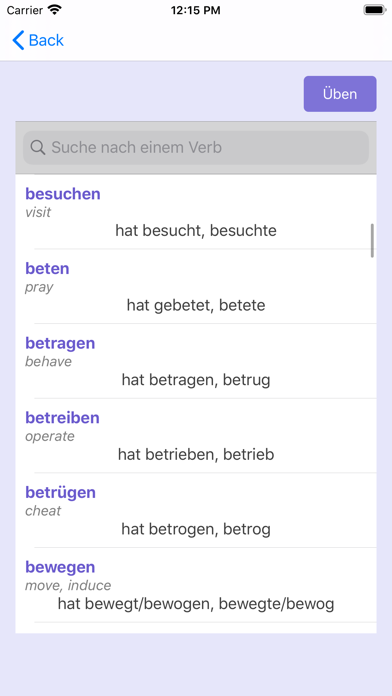 German Verbs Past Prepositions screenshot 2