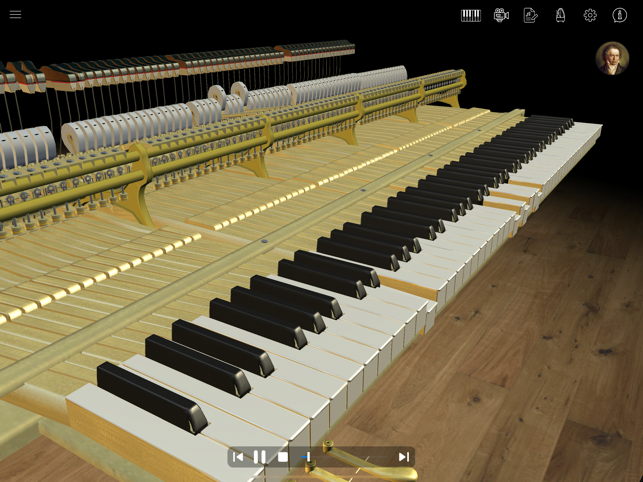 Skjermbilde av visuelt piano