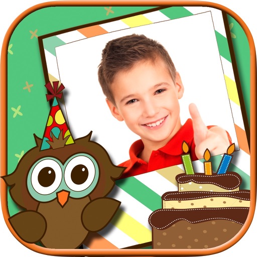 Happy birthday greeting frames icon