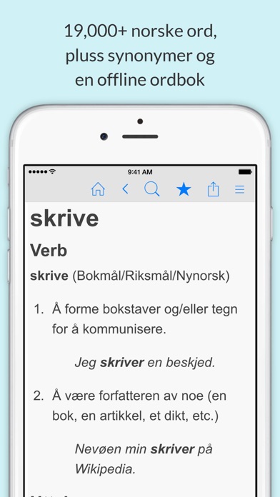 Screenshot #1 pour Norsk Ordbok og Synonymer