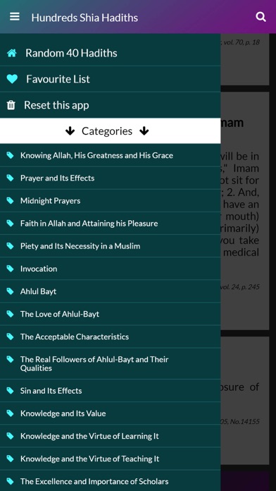 Hundreds Shia Hadith Screenshot