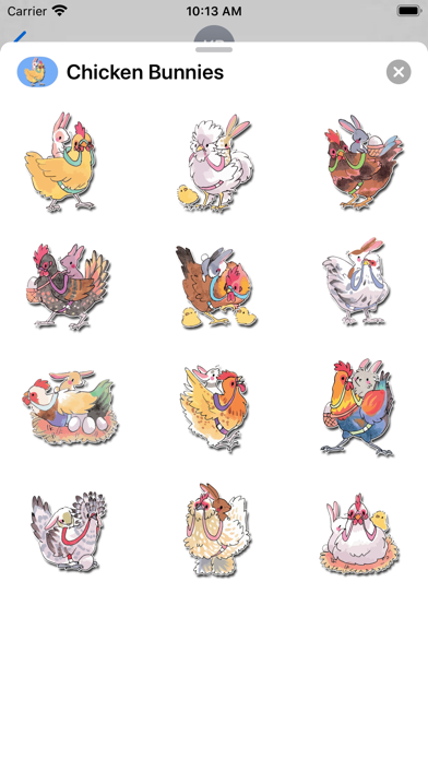 Screenshot #2 pour Chicken Bunny Stickers