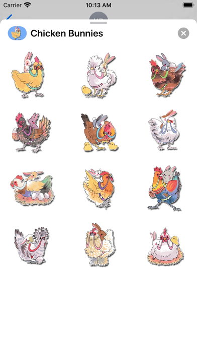 Chicken Bunny Stickers screenshot 2