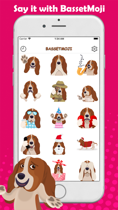 Screenshot #1 pour BassetMoji - Basset Emojis