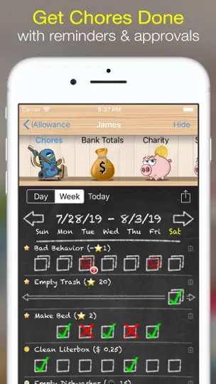 Captura de pantalla de IAllowance (Chores Allowances) en iPhone 2