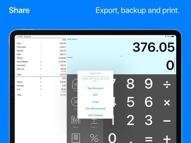 ‎Digits Tape Calculator Screenshot