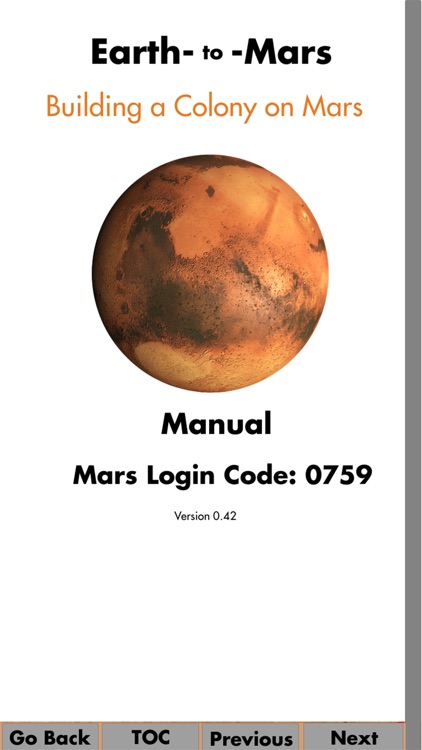 Earth To Mars Manual