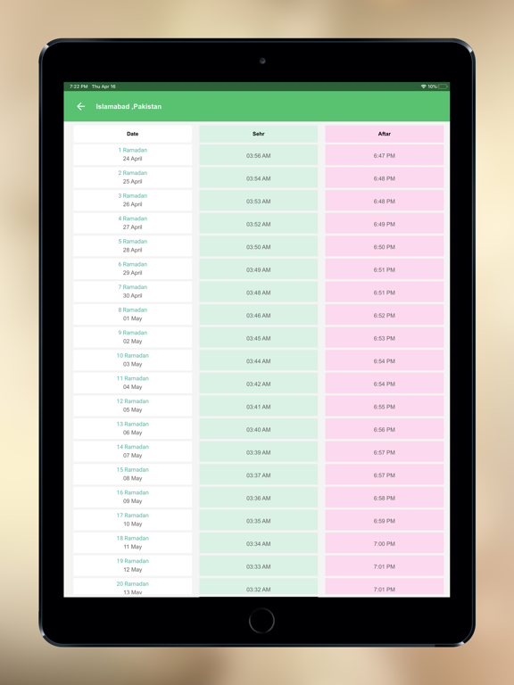 Ramadan Calendar 2020:Azan,Dua iPad screenshot 4 - Lifestyle app