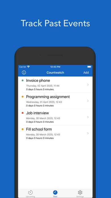 Countwatch - Countdown Watcher iPhone screenshot 4 - Productivity app