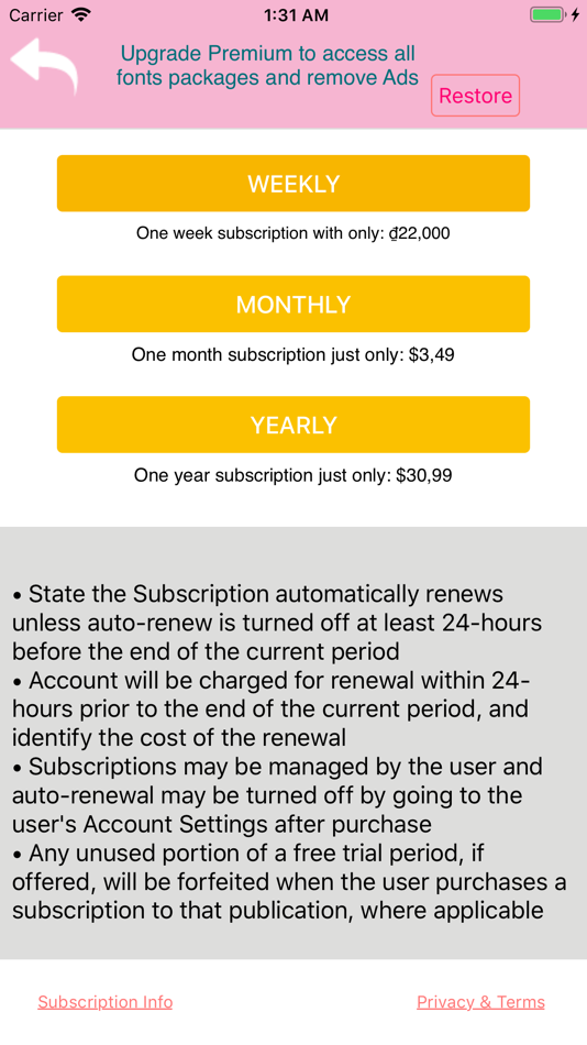 #4. CFonts (iOS) 由: Hau Bui Van