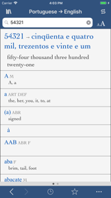 Collins Portuguese-English screenshot