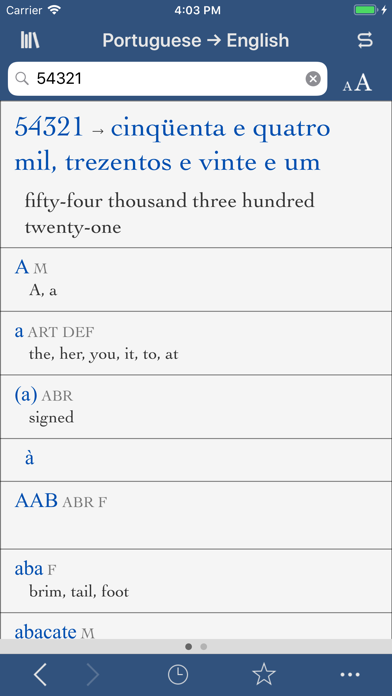 Collins Portuguese-English Screenshot