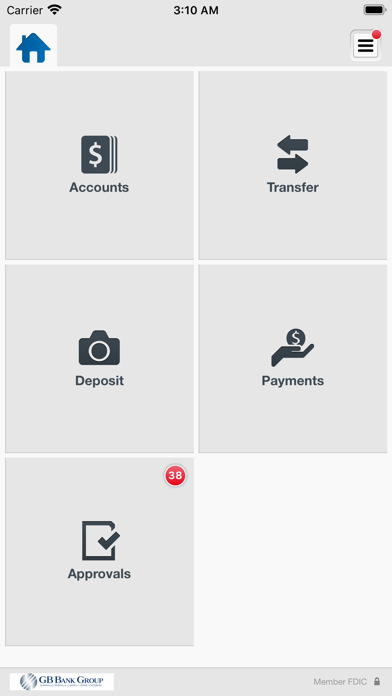 GB Bank Group Business Screenshot